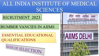 AIIMS Stenographer Private Secretary and various post recruitment 2023  AIIMS bumper recruitment [upl. by Vincents]