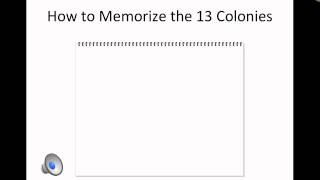 How to Memorize the 13 Colonies Activity with audio [upl. by Ringler]