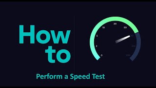 How To Perform a Speed Test [upl. by Xed968]