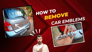 How to remove EmblemsBadges of Cars  How to Debadge Car emblems  The Automotiv Explorer  Part1 [upl. by Divad]