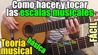 Como tocar escalas de guitarra para PRINCIPIANTES Sostenidos y bemoles [upl. by Annavahs]