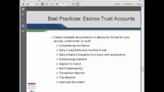 Best Practices How to Document Your Escrow Trust Account Policies [upl. by Kopans]