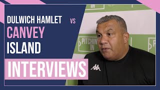 HAMLET INTERVIEWS Hakan Hayrettin vs Canvey Island  Isthmian League Premier Division  15823 [upl. by Anelleh]