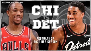 Chicago Bulls vs Detroit Pistons Full Game Highlights  Feb 27  2024 NBA Season [upl. by Harad352]