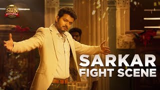 Sarkar Fight Scene  Thalapathy Vijay  Sun Pictures  ARMurugados  ARRahman [upl. by Enyawed]