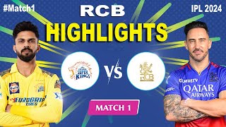 CSK Vs RCB IPL Highlights 2024  Chennai Super Kings Vs Royal Challengers Bangalore Match Scorecard [upl. by Icaj]