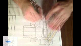 Technical Drawing  Radiator Valve Timelapse [upl. by Margherita]