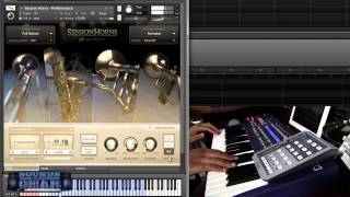 Native Instruments Session Horns review  SoundsAndGear [upl. by Nylloc]