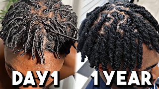 1 Year Visual Locs Journey  1  12 Months Starter Locs Dreadlocks Journey [upl. by Eixid262]