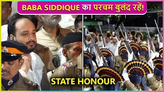 Baba Siddique Gets State Honour By Mumbai Police  Live Funeral Visuals [upl. by Selby13]