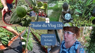 Suite du VLOG 116 🌿Un tour en pépinière  Mes achats en jardinerie  Une jolie déco pour le jardin🥰 [upl. by Alhahs]