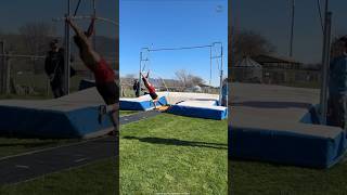 How Pole Vault Game Faces Blooper 🤯shorts [upl. by Sacken]