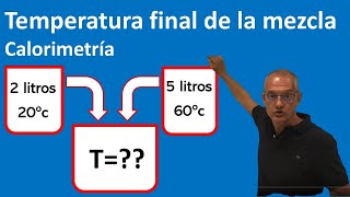 Calorimetría Temperatura final de la mezcla [upl. by Mandel]