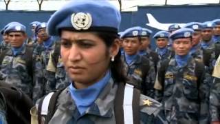 Nepal Formed Police arrive for deployment to Tubmanburg [upl. by Acey]