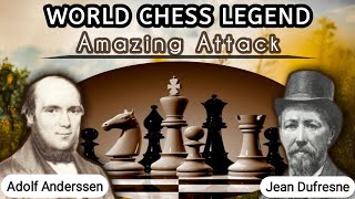 Chess Legend Adolf Anderssen vs Jean Dufresne In Berlin 1852 [upl. by Ahsienad836]