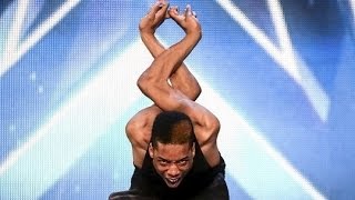 Britains Got Talent 2015 S09E06 Junior AKA Bonetics Contortionist Dance Routine Makes You Cringe [upl. by Ecahc]