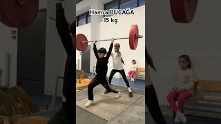 Hamza BUCAĞA Silkme 15 kg weightlifting sports halterophilie spor cleanandjerk motivation [upl. by Becket]