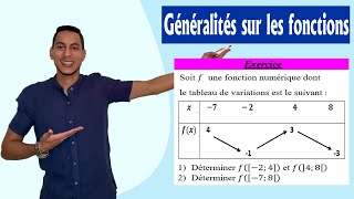 généralités sur les fonctions 1 bac exercices corrigés  image dun intervalle par une fonction [upl. by Suolekcin507]