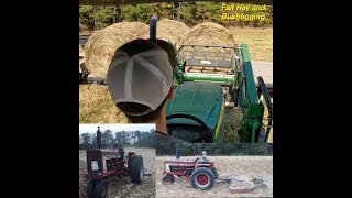 Hauling Hay and Chopping Corn Stalks with a Farmall 806 [upl. by Ellimaj]