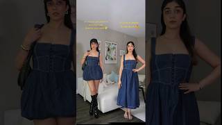 styling your denim dress in 4 ways🍑 fashion waystostyle browngirl funny denimdress reformation [upl. by Eelyr]