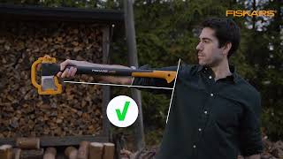 How to choose the right size splitting axe  Fiskars [upl. by Swain]