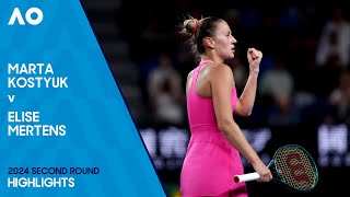 Marta Kostyuk v Elise Mertens Highlights  Australian Open 2024 Second Round [upl. by Christine]