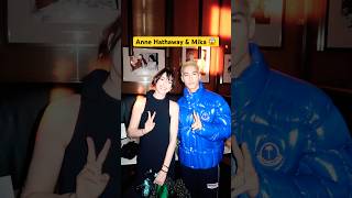 Anne Hathaway amp Mika at moncler The City of Genius in Shanghai [upl. by Lelah]