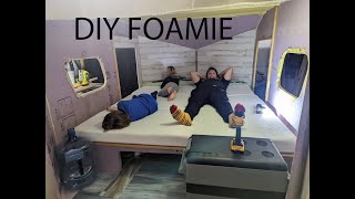 DIY foam camper build foamie poor mans fiberglass PMF DIY battery [upl. by Ardiedak]