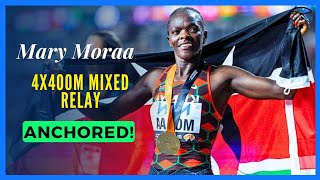 Kenyas Mary Moraa Anchors 4x400M Mixed Relay To Beat Botswana [upl. by Assereht]