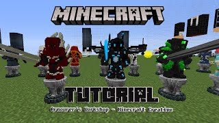 ARMOURERS WORKSHOP MOD  TUTORIAL COMO CREA ARMADURAS  MINECRAFT [upl. by Dnomrej]