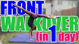 HOW TO FRONT WALKOVER  learn a forwards walkover in 1 day [upl. by Griff]