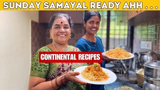 Sunday Samayal Ready ah  Continental Food Pasta Spaghetti Garlic Bread Recipes and more [upl. by Eytak]