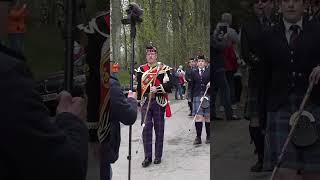 Drum Majors lead the Massed Highland Pipe Bands on the march to Dunrobin Castle in Scotland shorts [upl. by Fransis9]