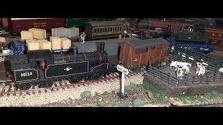 Testing inner sidings  Traditional Steam Era Layout [upl. by Dulcle223]