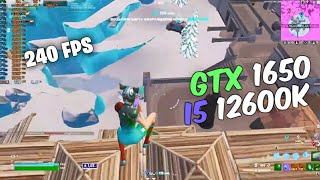 I5 12600K  GTX 1650  Late Game Arena  Performance Mode Fortnite Benchamark [upl. by Siuqaj]