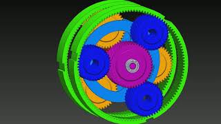 tren epicicloidal simple con configuracion planeta 0 [upl. by Leacock]