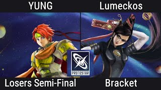 Protostar 47 Redemption Losers Semi Final YUNG Roy vs Lumeckos Bayonetta [upl. by Nytsirhc127]