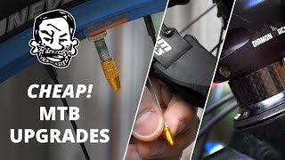 10 Ridiculously Cheap Mountain Bike Upgrades [upl. by Niuqauj]