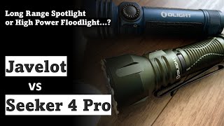 Long Range Spotlight or High Power Floodlight… Javelot vs Seeker4Pro [upl. by Nudd]