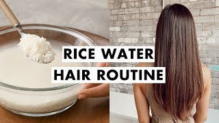 Rice Water for Hair Growth  Healthy Hair Routine [upl. by Eerat]