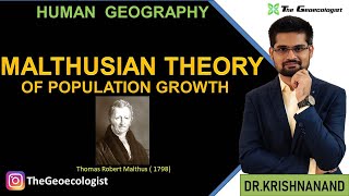 Malthusian Theory of Population Malthusian Theory UPSC [upl. by Lleral]