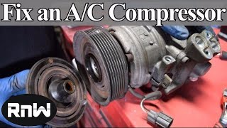 How to Diagnose and Replace an AC Compressor Coil Clutch and Bearing on Your Car [upl. by Mossberg]