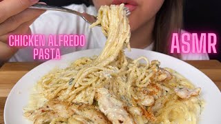 Creamy Chicken Alfredo Pasta ASMR  MUKBANG [upl. by Eigriv]