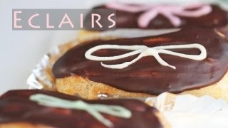 Chocolate Éclairs Recipe 초코 에클레어 만들기  베이비슈 에클레르 에끌레어 [upl. by Santa983]