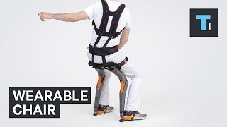 You can take a seat anywhere with this wearable chair [upl. by Hairahcez]