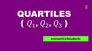 QUARTILES  Q1 Q2 Q3  CLASS 11  CBSE  ISC  BBA call us on 7899840278 for ECOSTATS classes [upl. by Dinan]