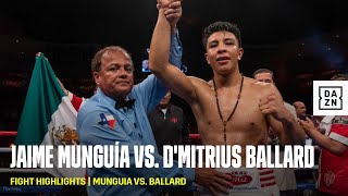 FIGHT HIGHLIGHTS  Jaime Munguía vs DMitrius Ballard [upl. by Greenes]