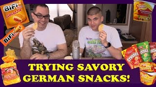 Trying Savory German Snacks Pt 1 [upl. by Akiemat]