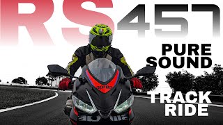 Aprilia RS 457  My Top Speed  Pure Sound  Track Ride 🚀🚀🚀 [upl. by Leshia]