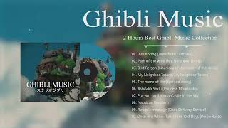 【 2 HOUR 】Ghibli Top Songs Ost 🌷 Ghibli Song Playlist 🌿 Studio Ghibli BGM [upl. by Yhprum]